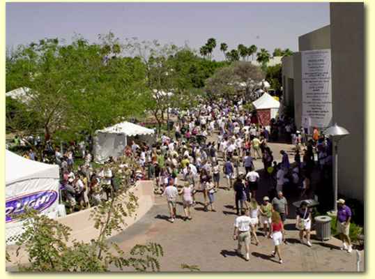 The Great Arizona Picnic meanders through this lush, shaded park at the Scottsdale Civic Center Plaza
